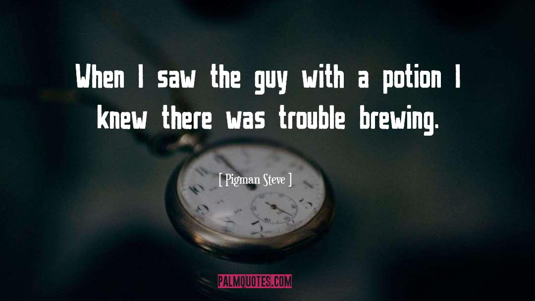 Pigman Steve Quotes: When I saw the guy