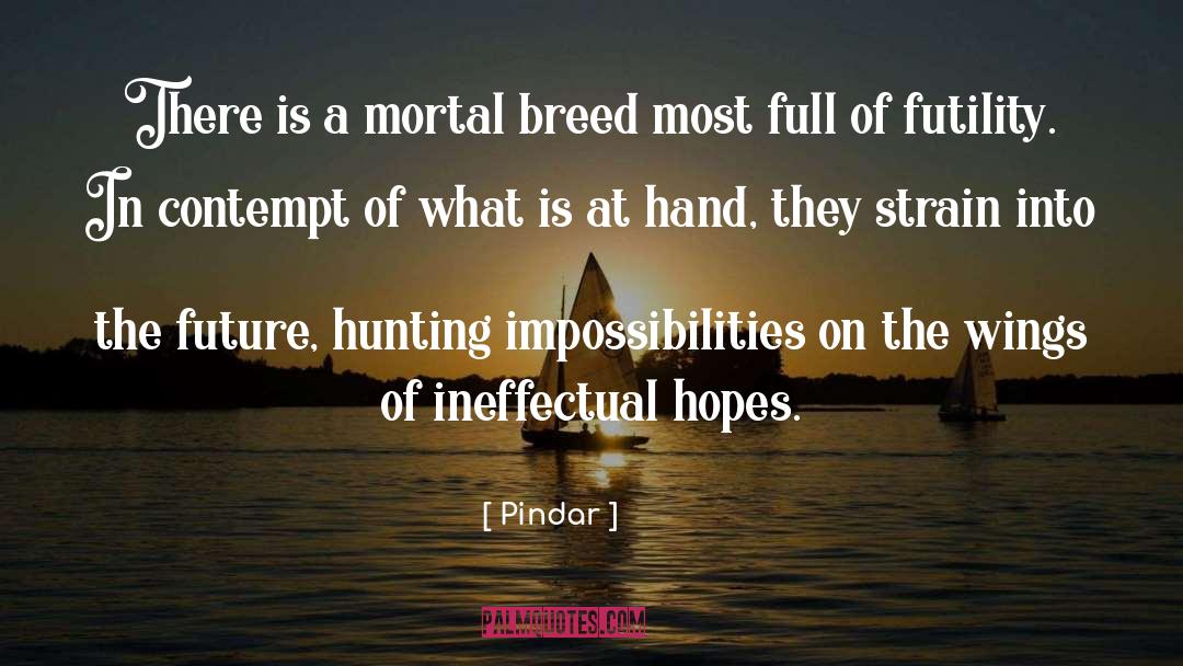 Pindar Quotes: There is a mortal breed