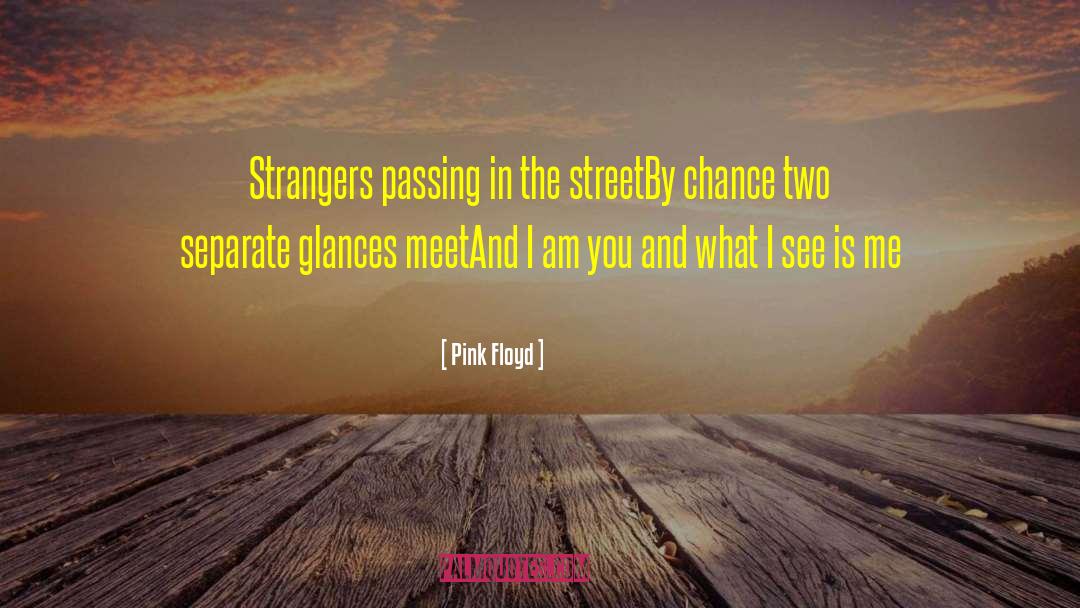 Pink Floyd Quotes: Strangers passing in the street<br>By
