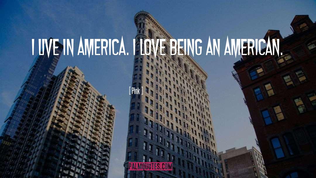 Pink Quotes: I live in America. I