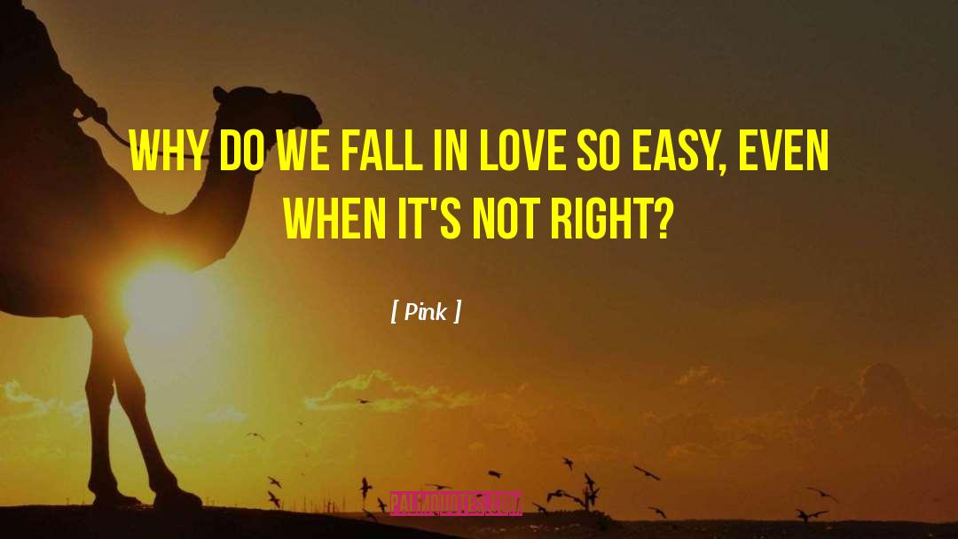 Pink Quotes: Why do we fall in