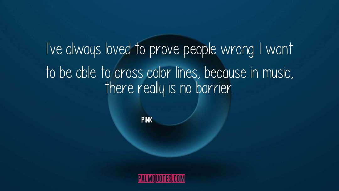 Pink Quotes: I've always loved to prove