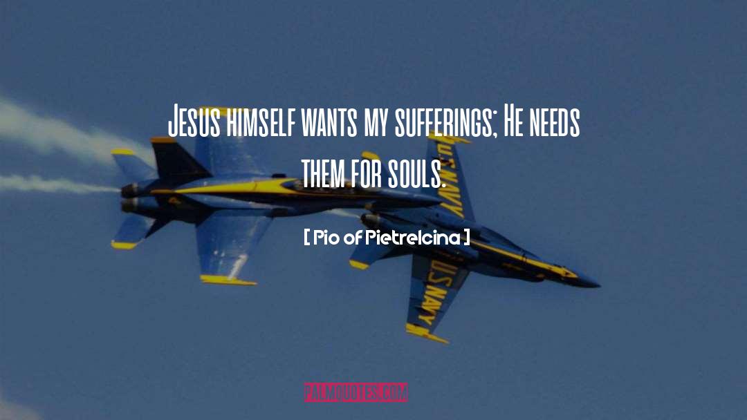 Pio Of Pietrelcina Quotes: Jesus himself wants my sufferings;
