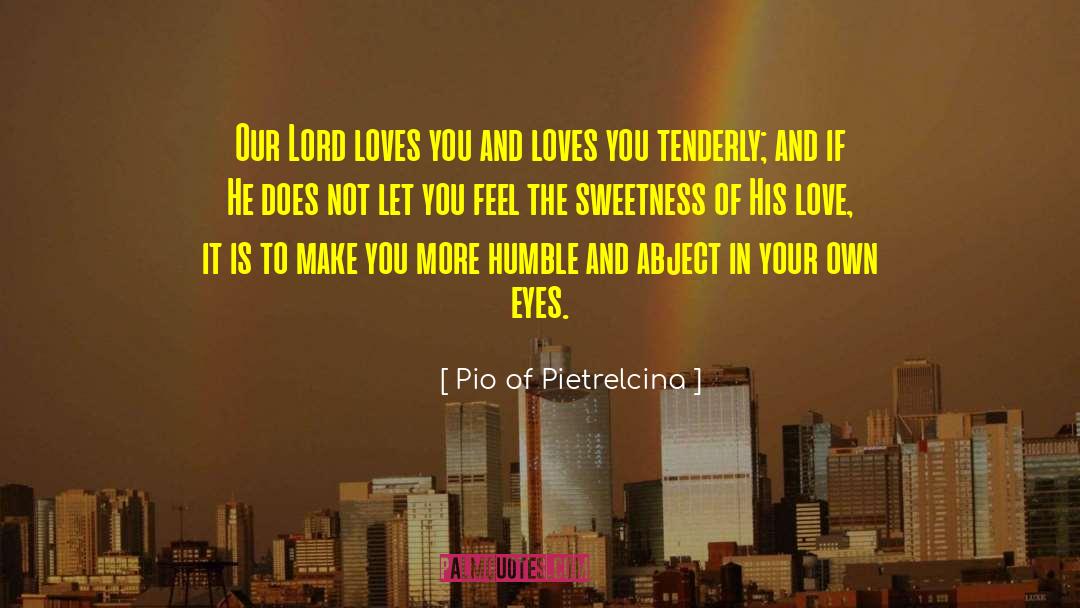 Pio Of Pietrelcina Quotes: Our Lord loves you and