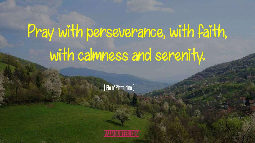 Pio Of Pietrelcina Quotes: Pray with perseverance, with faith,