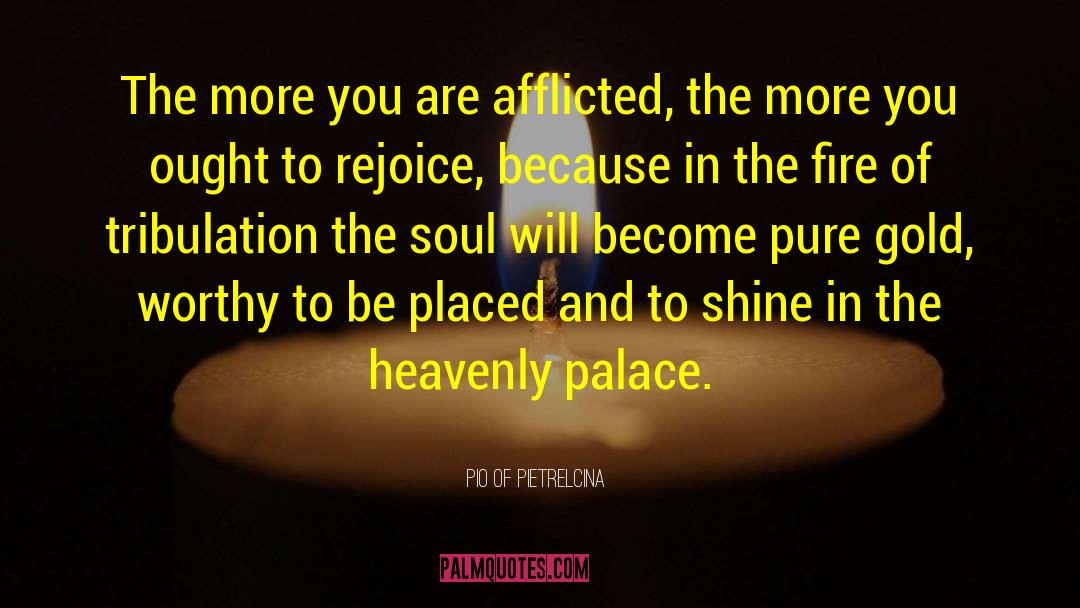 Pio Of Pietrelcina Quotes: The more you are afflicted,