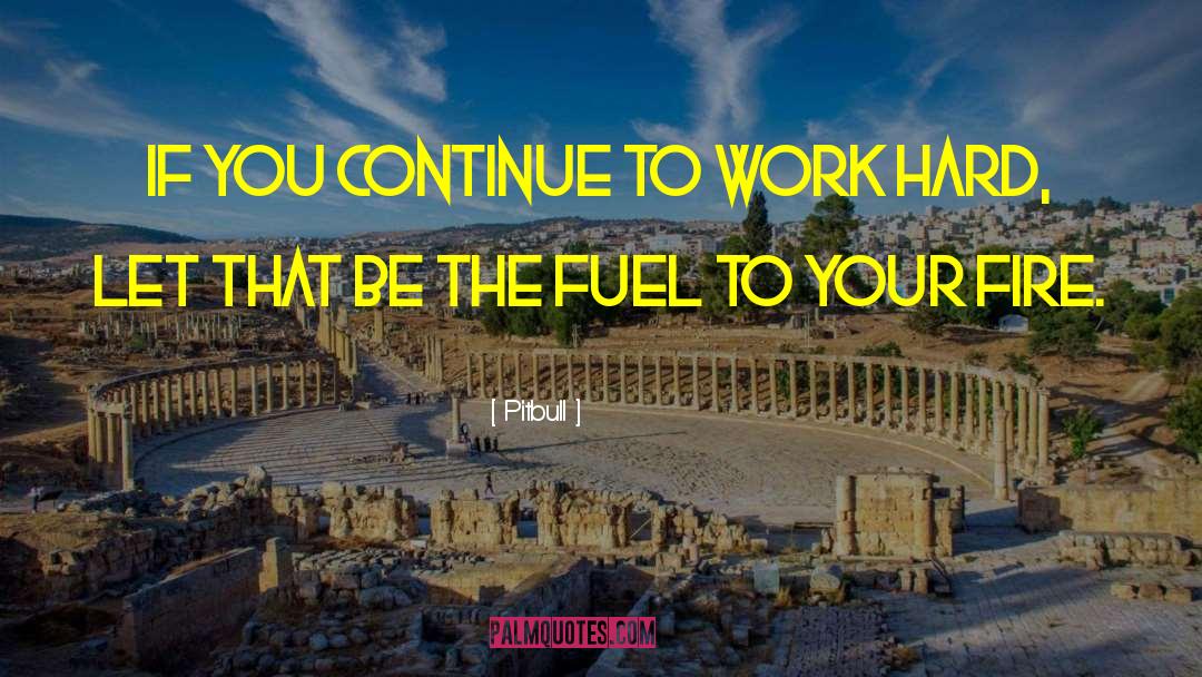 Pitbull Quotes: If you continue to work