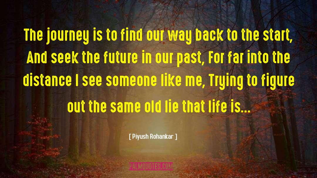 Piyush Rohankar Quotes: The journey is to find