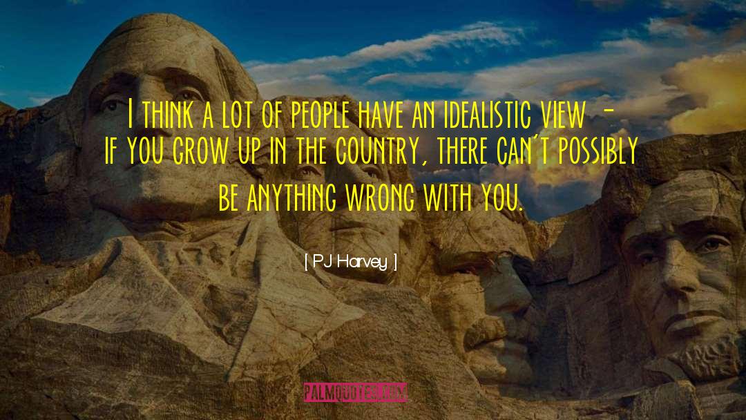 PJ Harvey Quotes: I think a lot of