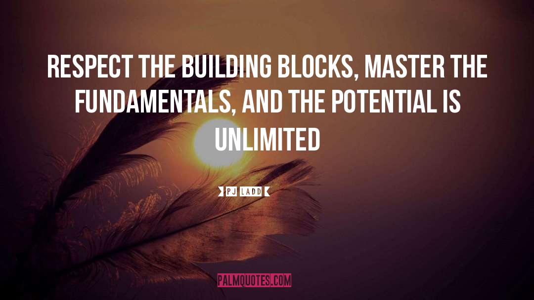 PJ Ladd Quotes: Respect the building blocks, master