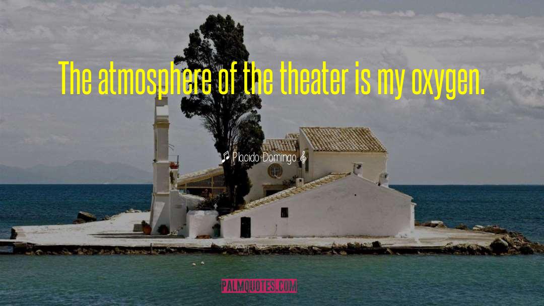 Placido Domingo Quotes: The atmosphere of the theater