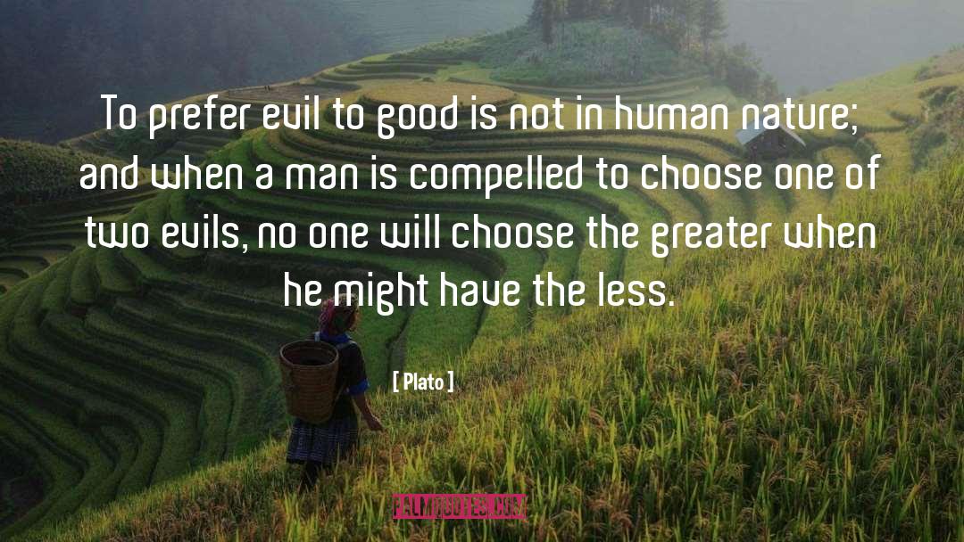 Plato Quotes: To prefer evil to good