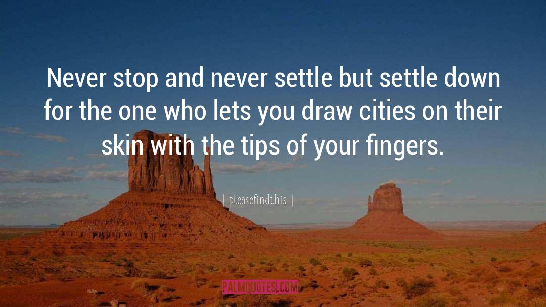 Pleasefindthis Quotes: Never stop and never settle