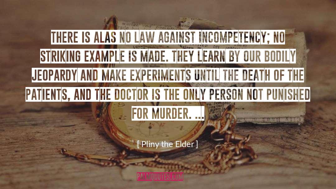 Pliny The Elder Quotes: There is alas no law