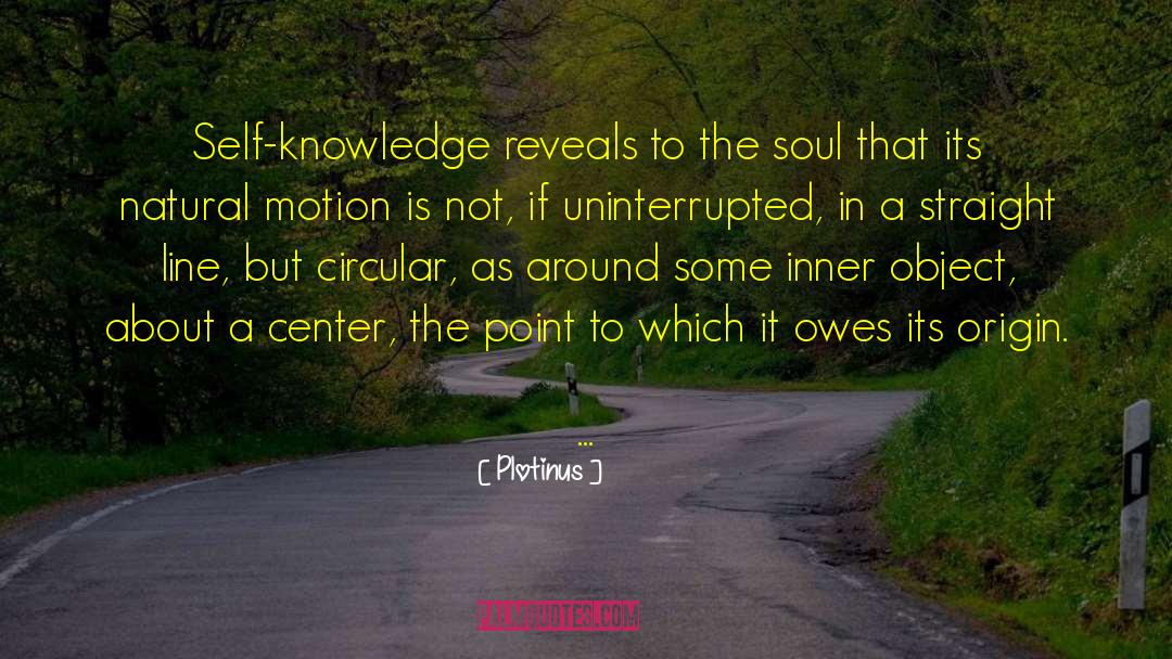 Plotinus Quotes: Self-knowledge reveals to the soul