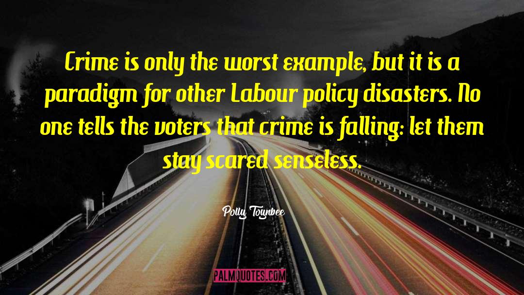 Polly Toynbee Quotes: Crime is only the worst