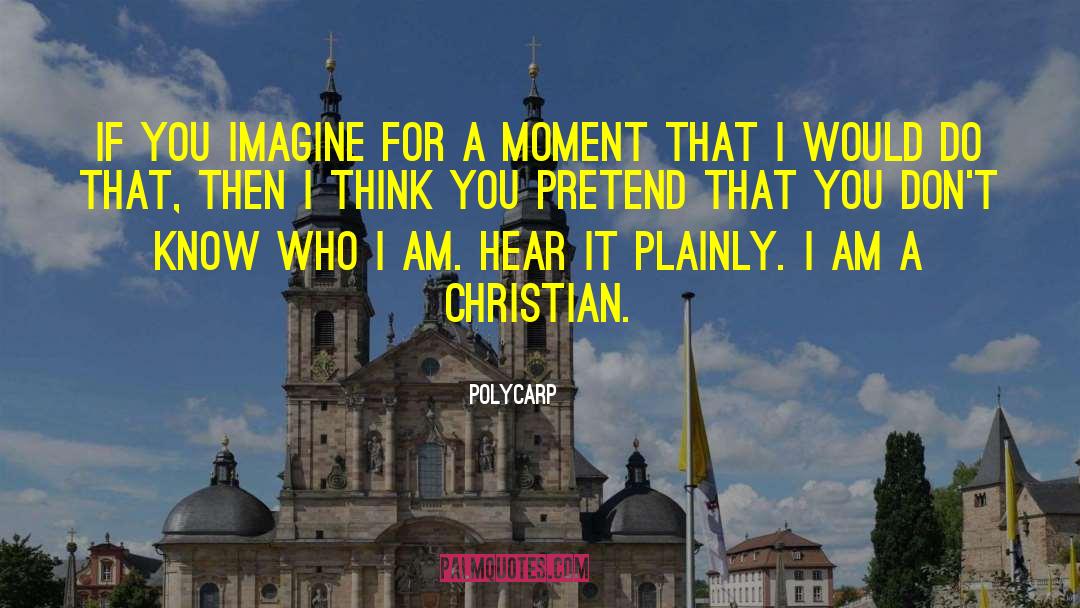 Polycarp Quotes: If you imagine for a