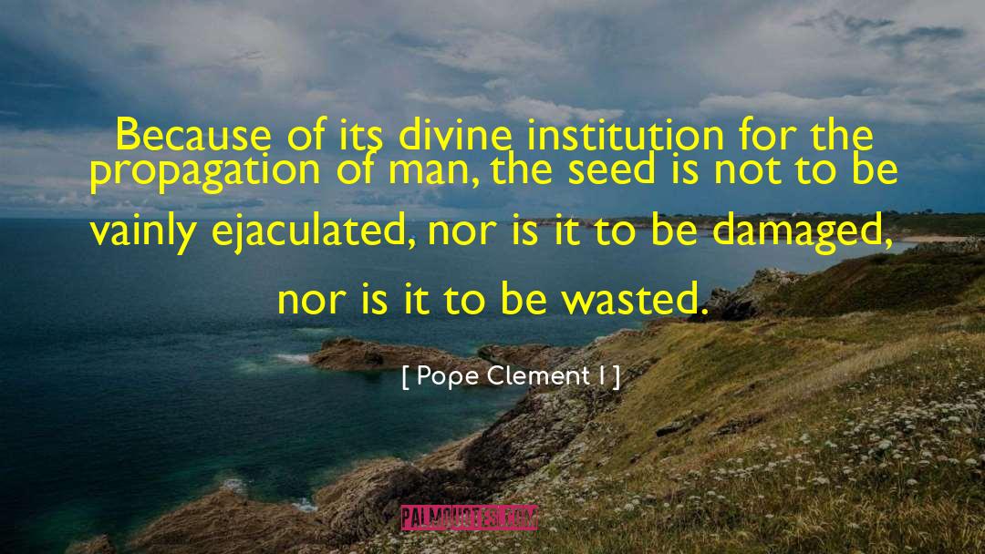 Pope Clement I Quotes: Because of its divine institution