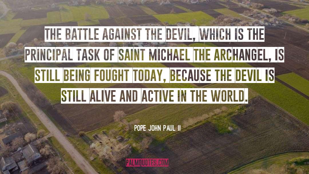 Pope John Paul II Quotes: The battle against the devil,