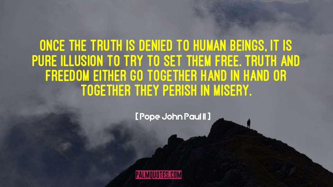 Pope John Paul II Quotes: Once the truth is denied