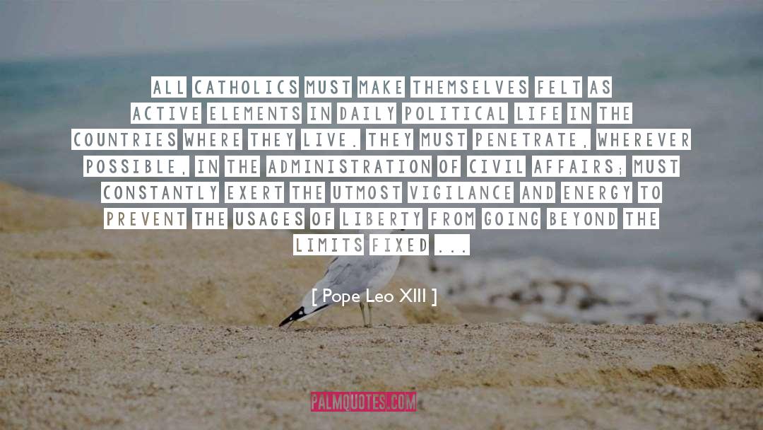 Pope Leo XIII Quotes: All Catholics must make themselves