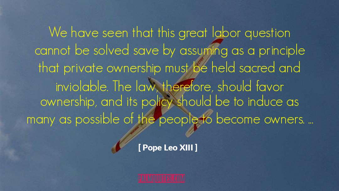 Pope Leo XIII Quotes: We have seen that this