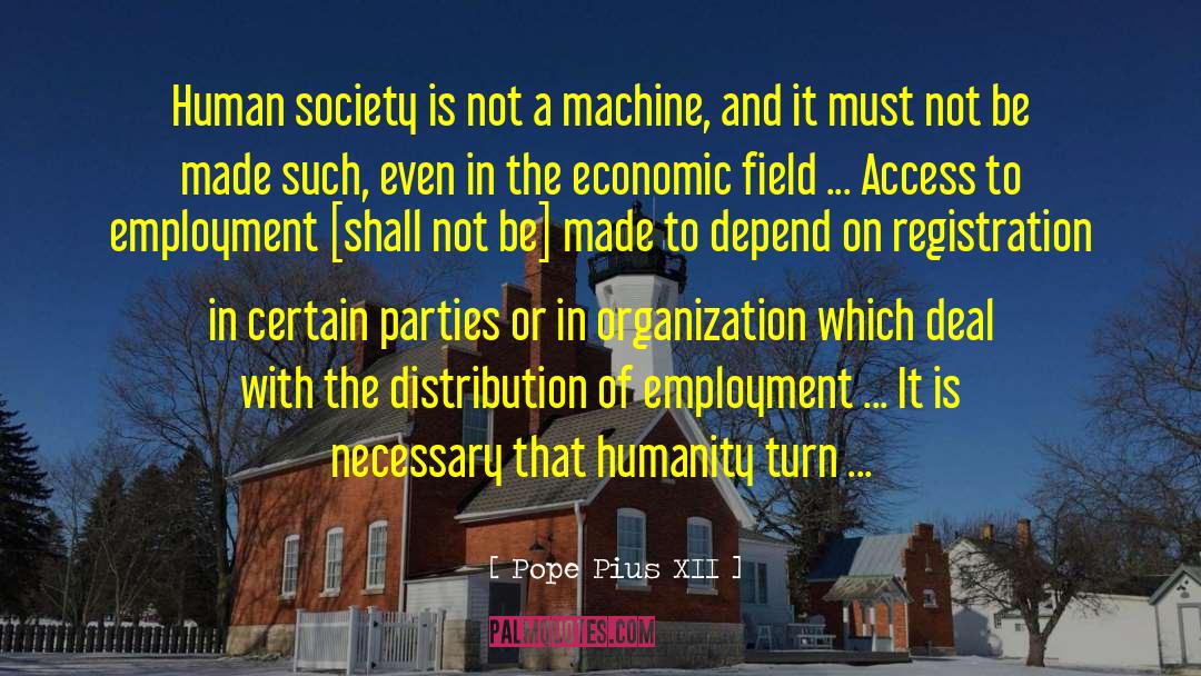 Pope Pius XII Quotes: Human society is not a