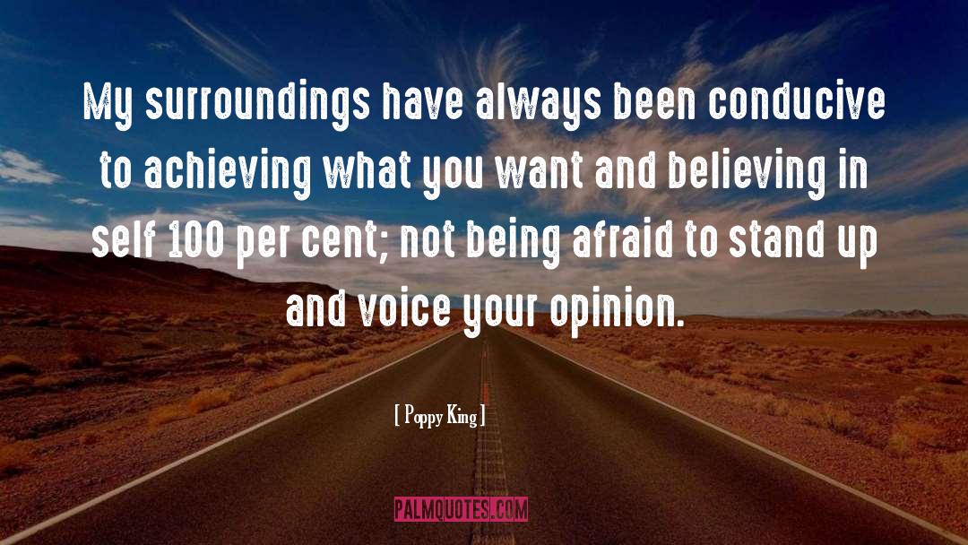 Poppy King Quotes: My surroundings have always been