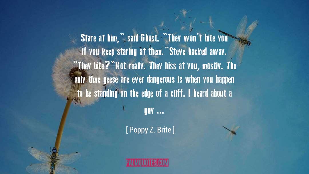 Poppy Z. Brite Quotes: Stare at him,