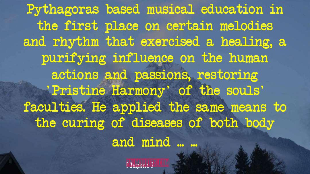 Porphyry Quotes: Pythagoras based musical education in