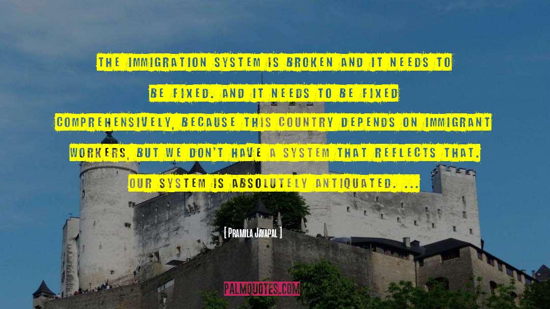 Pramila Jayapal Quotes: The immigration system is broken