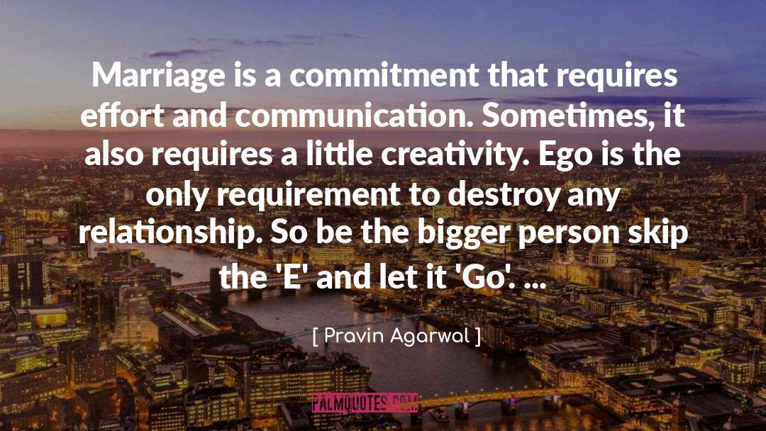 Pravin Agarwal Quotes: Marriage is a commitment that