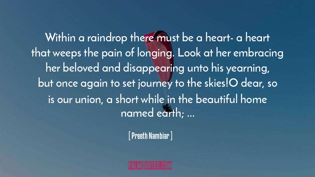 Preeth Nambiar Quotes: Within a raindrop there must