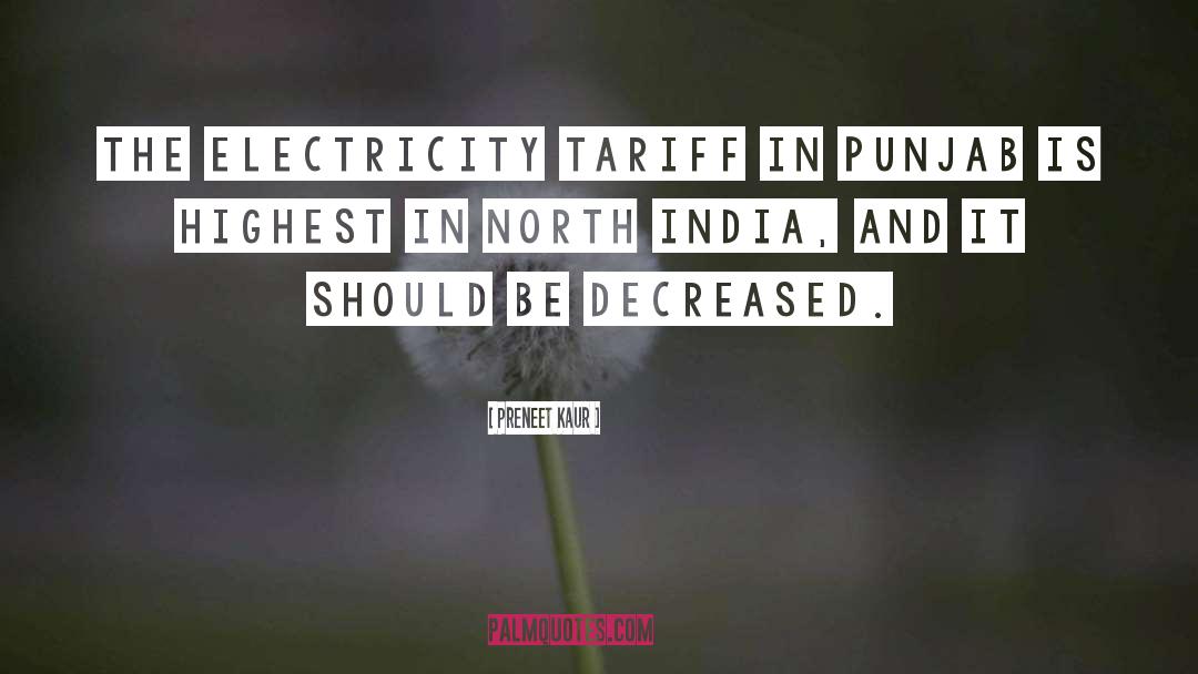 Preneet Kaur Quotes: The electricity tariff in Punjab