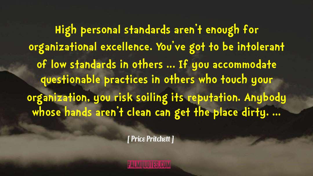 Price Pritchett Quotes: High personal standards aren't enough