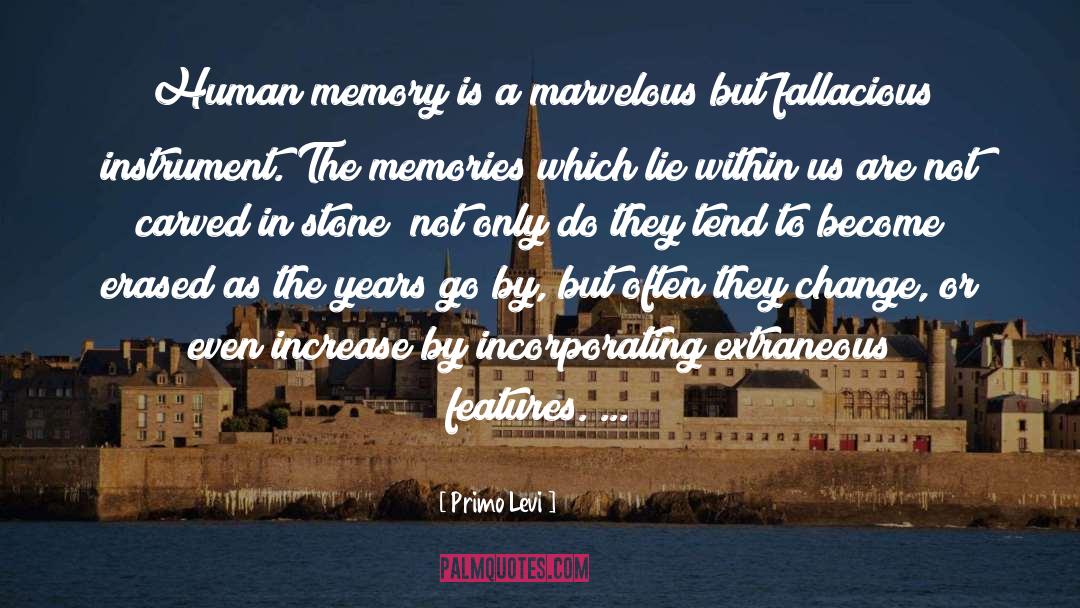 Primo Levi Quotes: Human memory is a marvelous
