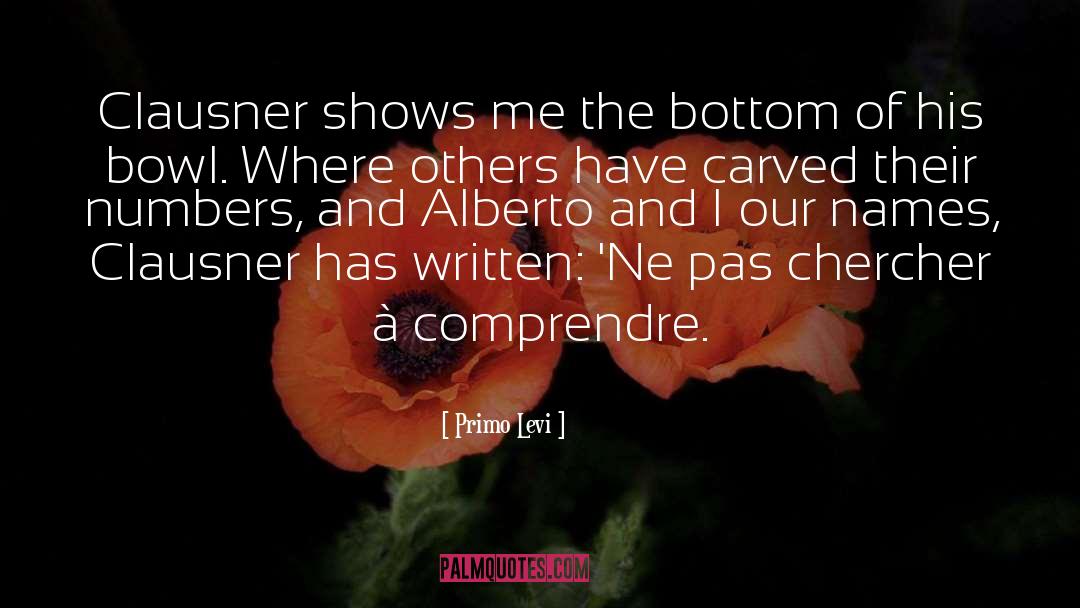 Primo Levi Quotes: Clausner shows me the bottom