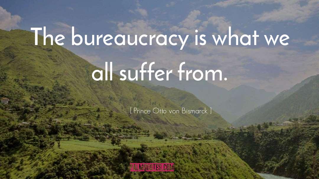 Prince Otto Von Bismarck Quotes: The bureaucracy is what we