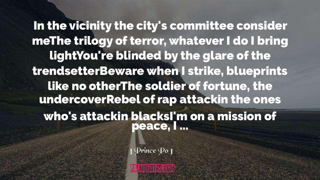 Prince Po Quotes: In the vicinity the city's