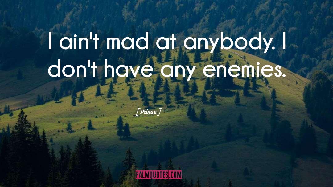 Prince Quotes: I ain't mad at anybody.