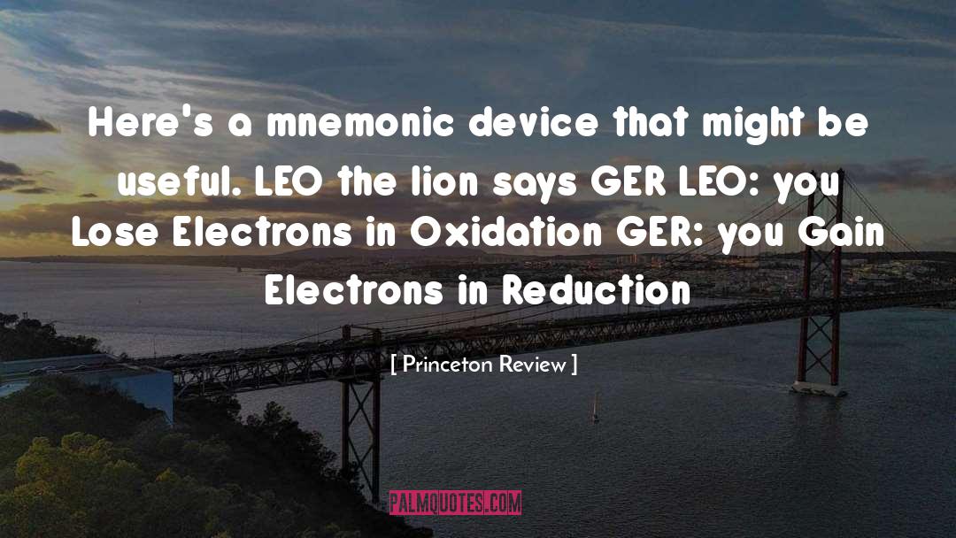 Princeton Review Quotes: Here's a mnemonic device that