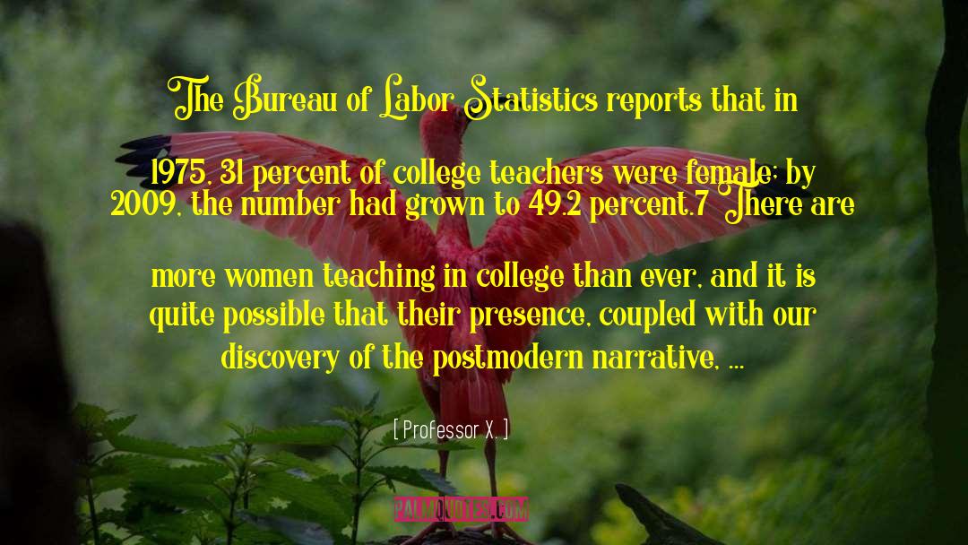 Professor X. Quotes: The Bureau of Labor Statistics