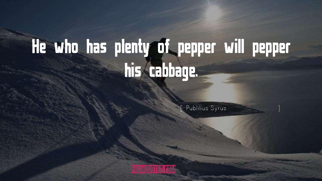 Publilius Syrus Quotes: He who has plenty of