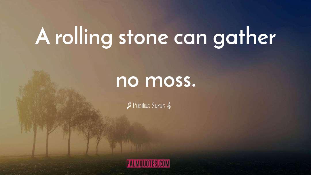 Publilius Syrus Quotes: A rolling stone can gather