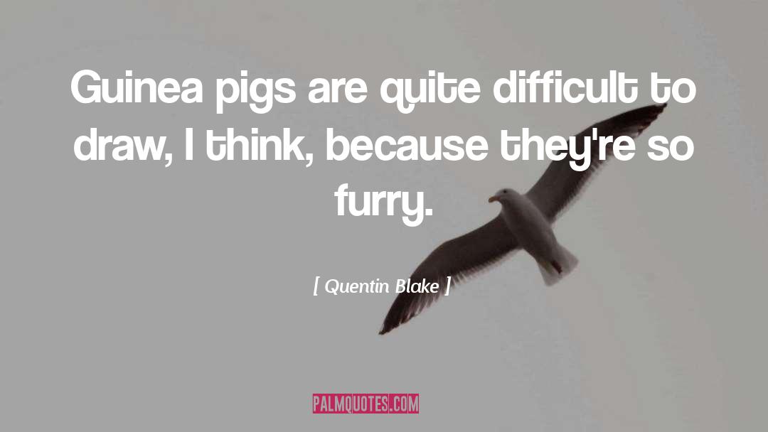 Quentin Blake Quotes: Guinea pigs are quite difficult