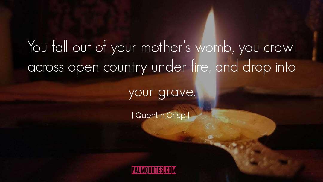 Quentin Crisp Quotes: You fall out of your
