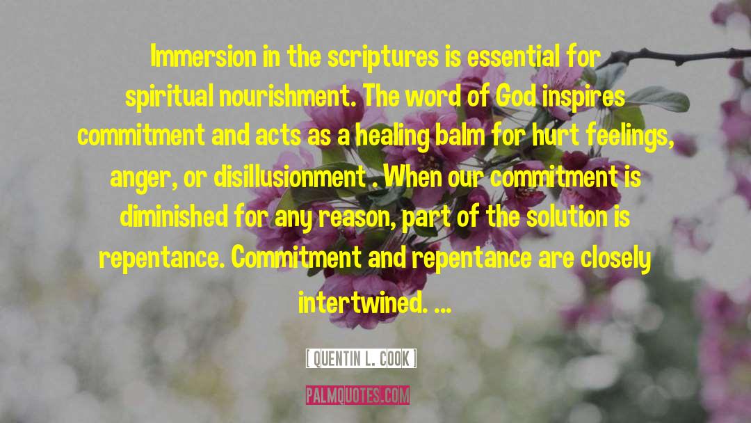 Quentin L. Cook Quotes: Immersion in the scriptures is
