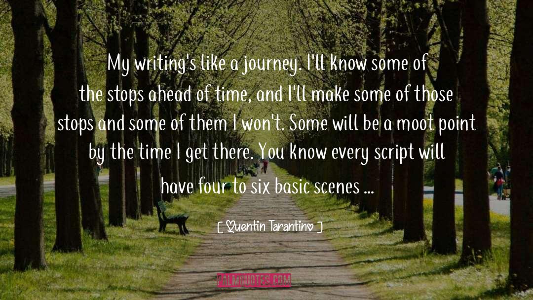 Quentin Tarantino Quotes: My writing's like a journey.