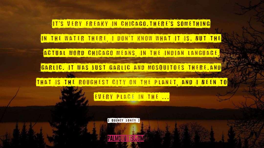 Quincy Jones Quotes: It's very freaky in Chicago.There's