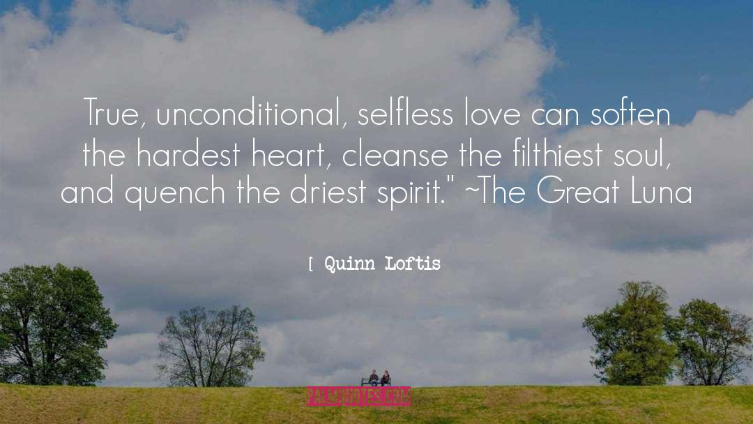 Quinn Loftis Quotes: True, unconditional, selfless love can